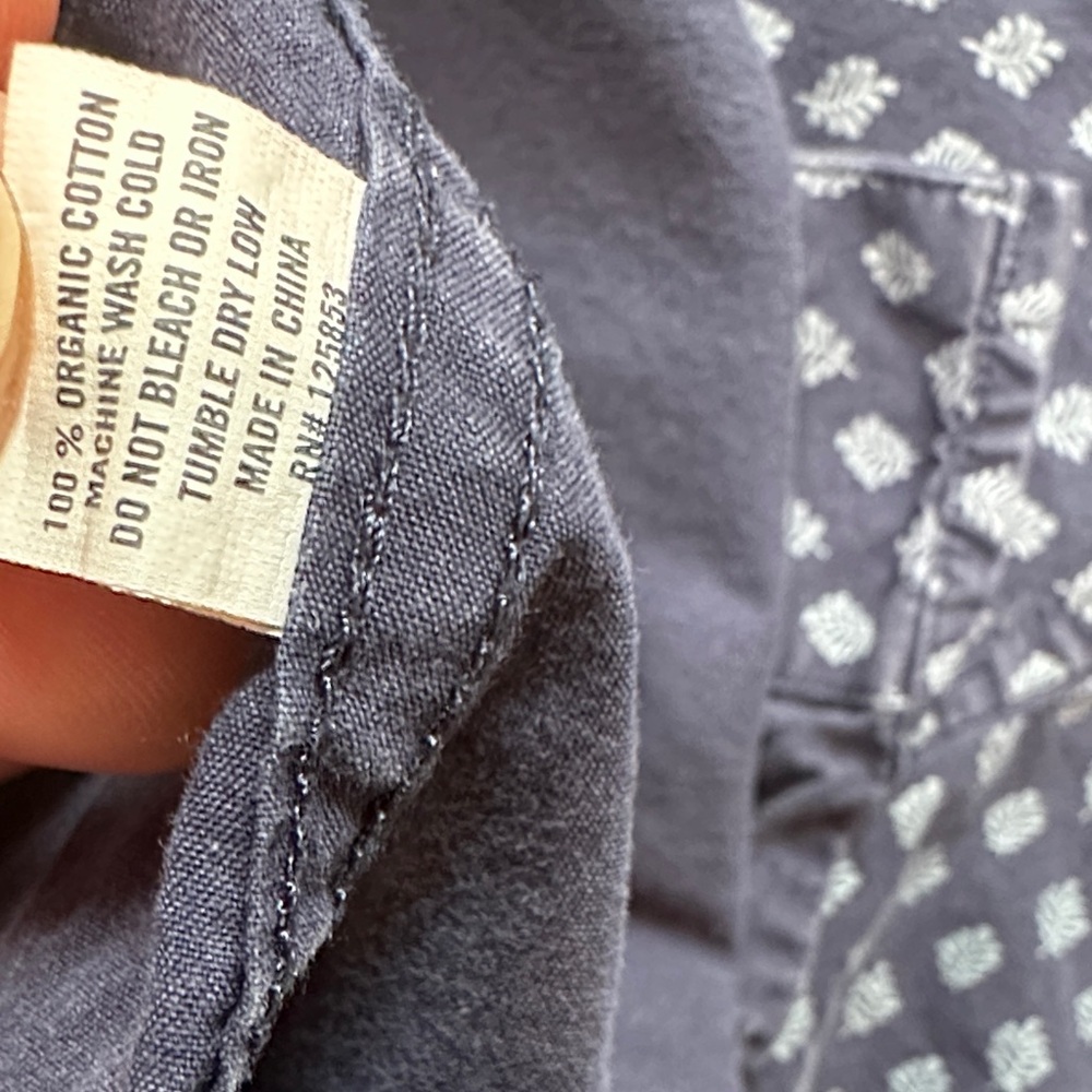 Taylor Stitch Men’s Blue Print Button Down Short Sleeve Shirt Size 42 Large - Picture 5 of 6